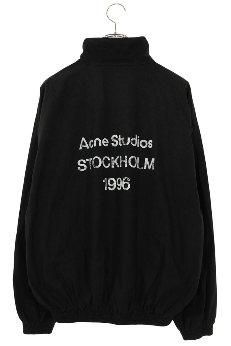 FN-MN-OUTW001165 ダスト加工 ロゴプリント ナイロン ブルゾン