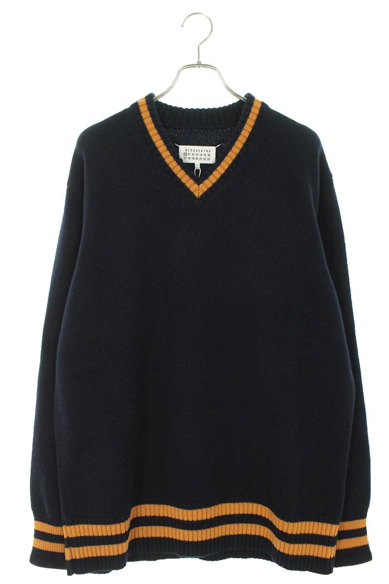 カラーラインVネックニット 21AW