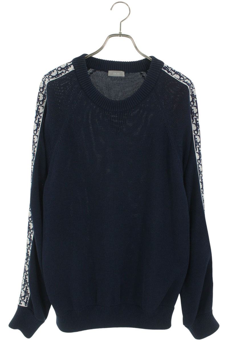 袖オブリークコットンジャージーニット 943M672AT072