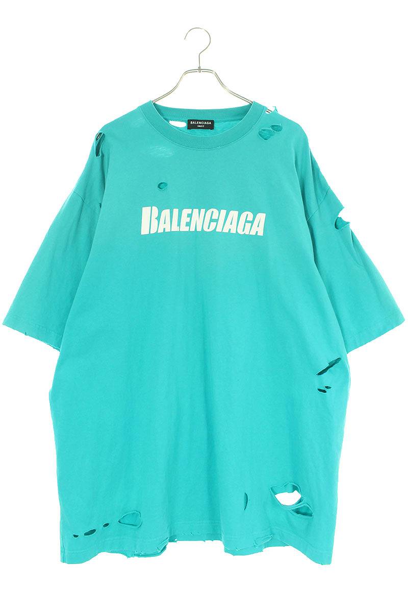 デストロイ加工ロゴプリントTシャツ