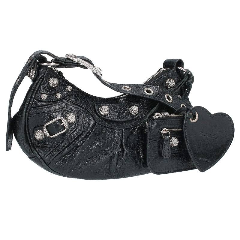 LE CAGOLE/ルカゴール レザーショルダーバッグ