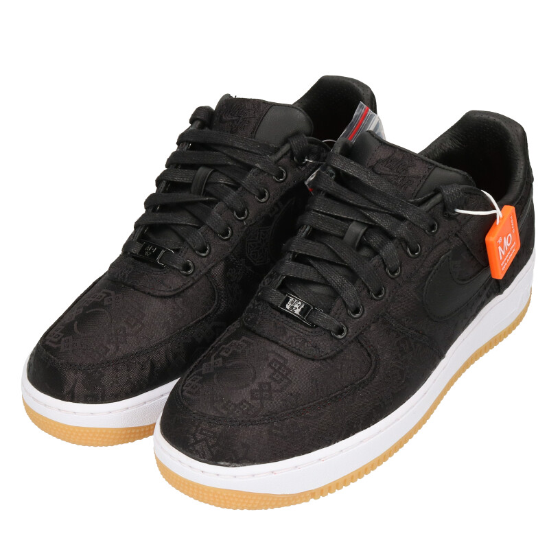 ナイキ NIKE × フラグメントデザイン fragment design × クロット (CLOT) AIR FORCE 1 07/CLOT/FRGMT CZ3986-001 エアフォースワンロウクロットブラックスニーカー