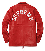 x Supreme レザーコーチジャケット