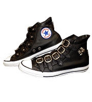 xChrome Hearts ベルテッドレザースニーカー