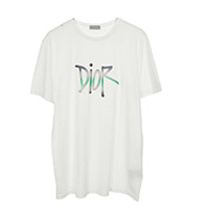 DIOR AND SHAWN ロゴ刺繍Tシャツ