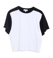 クルーネック切替Tシャツ