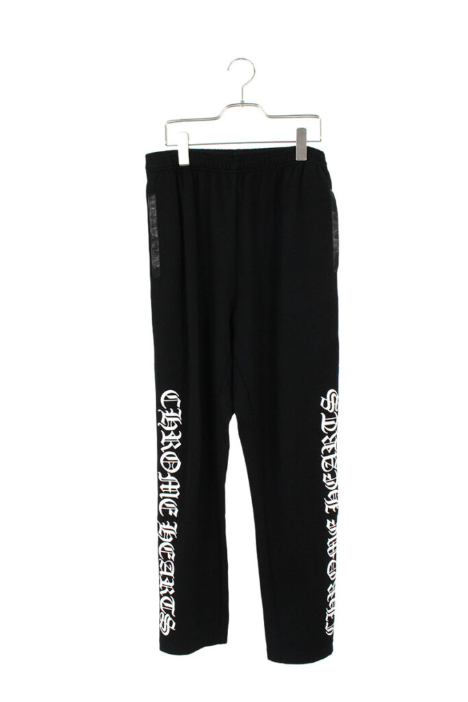 クロムハーツ Chrome Hearts TRACK PANTS/トラックパンツ サイドクロスボールレザー切替トラックロングパンツ