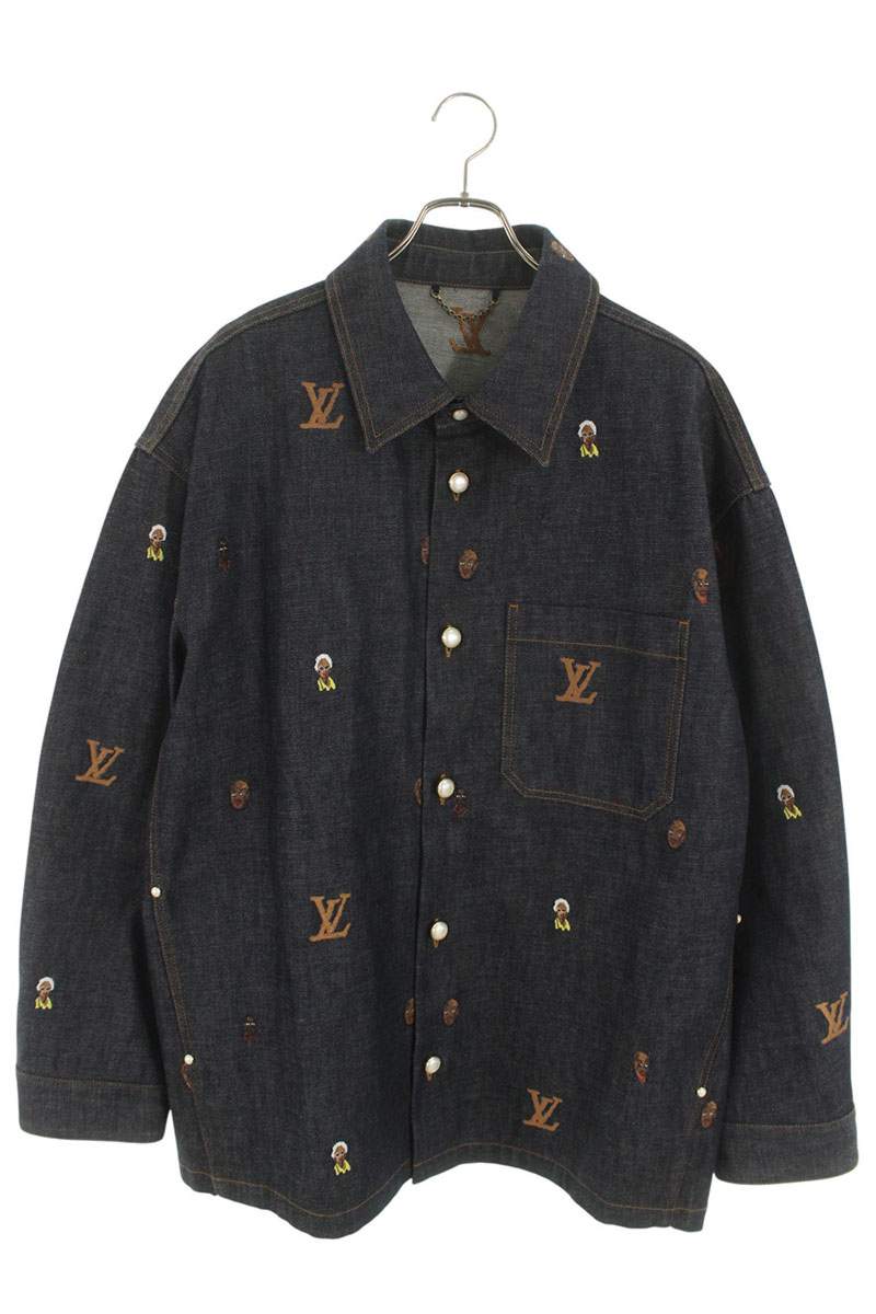 24AW RM241 LVP HQA83W ロゴ刺繍デニムジャケット