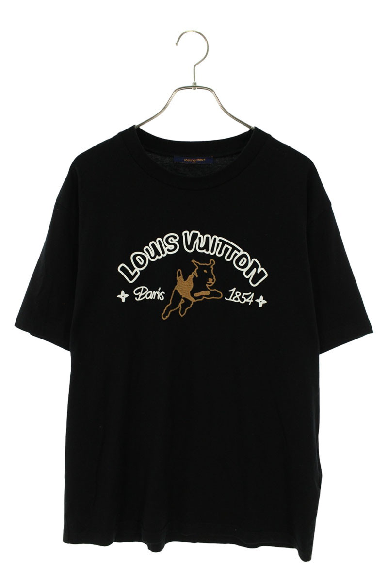 RM242MM NPG HRY07W 刺繍デザインクルーネックTシャツ