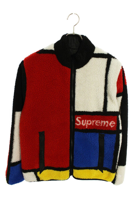 シュプリーム supreme:リバーシブルカラーブロッキングフリースブルゾン