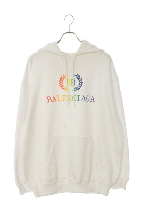 バレンシアガ BALENCIAGA BBロゴプリントプルオーバーパーカー