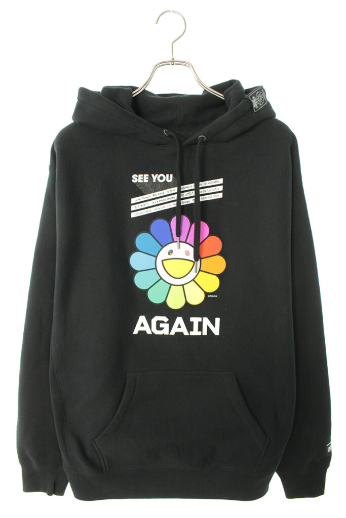 ムラカミタカシ(村上隆）× ゆず Rainbow Flower Hoodie TMYZR01 リステア限定フラワープリントパーカー