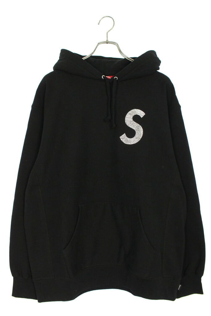 シュプリーム Supreme × スワロフスキー Swarovski S Logo Hooded Sweatshirt クリスタルSロゴプルオーバーパーカー