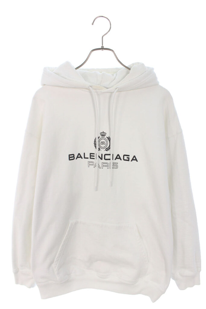 バレンシアガ BALENCIAGA 570811 TGV70 ロゴプリントプルオーバーパーカー