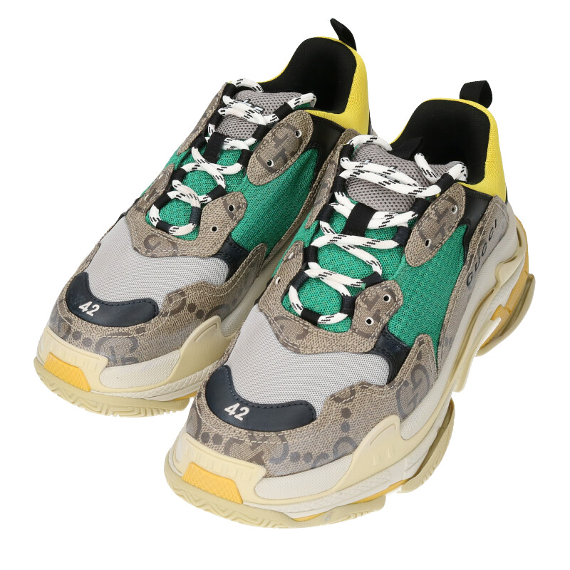 バレンシアガ BALENCIAGA × グッチ GUCCI  TRIPLE S TRAINERS トリプルエスレースアップスニーカー