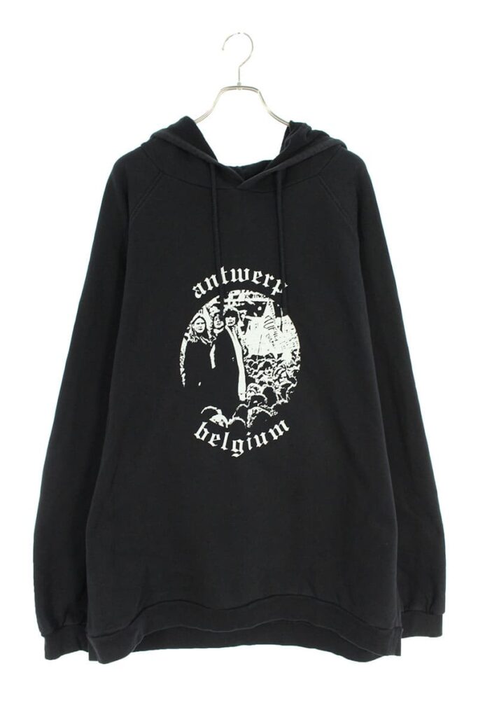 ラフ・シモンズ RAF SIMONS 25周年記念アントワーププリントオーバーサイズパーカー archive REDUX OVERSIZED HOODED SWEATER ANTWARP PRINT