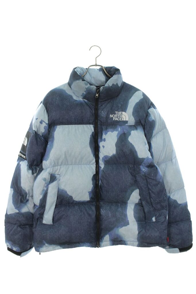 シュプリーム Supreme × ザ・ノース・フェイス THE NORTH FACE タイダイヌプシダウンジャケット Bleached Denim Print Nuptse Jacket