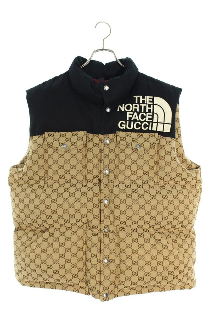 グッチ GUCCI × ザ・ノース・フェイス THE NORTH FACE 670910 Z8APZ GG総柄パッディドダウンベスト