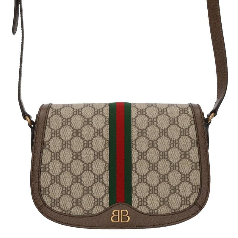 バレンシアガ BALENCIAGA × グッチ GUCCI 680121 ザハッカーBB総柄シェリーラインレザーショルダーバッグ の買取実績