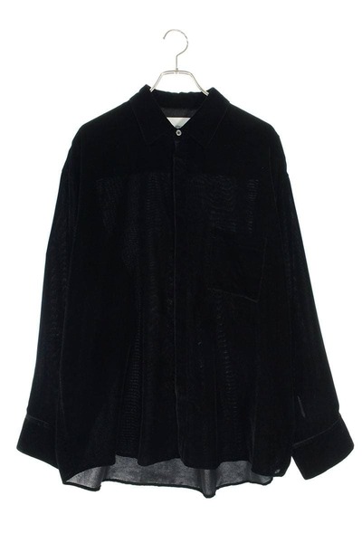 OVERSIZED DOWN PAT VELVET SHIRT オーバーサイズ ベルベット 長袖シャツ