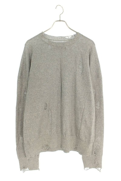 OVERSIZED DAMAGED KNIT LS ニット カットソー