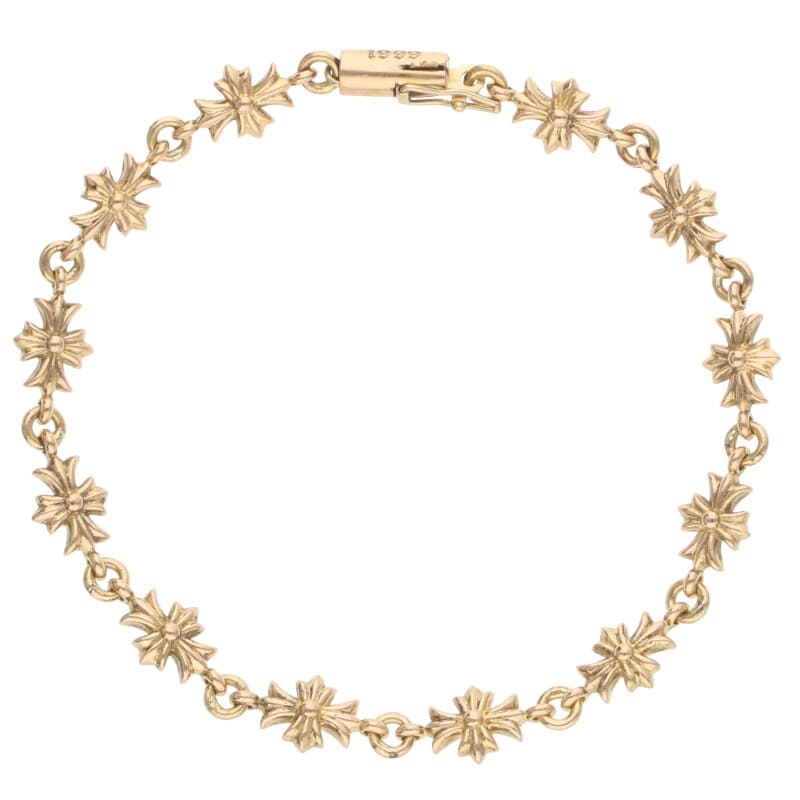 クロムハーツ Chrome Hearts 22K TNY E CH PLS/タイニーECHプラス ゴールドブレスレット