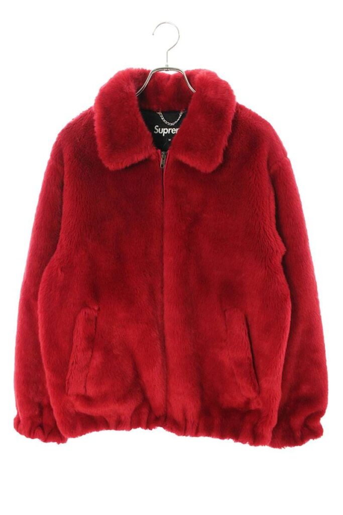 シュプリーム Supreme Faux Fur Bomber Jacket バックロゴファーボンバーブルゾン