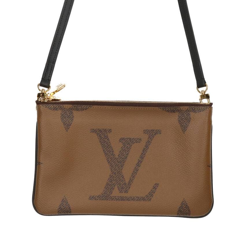 ルイヴィトン LOUIS VUITTON ポシェット･ドゥーブル ジップ M69203 モノグラム・ジャイアントリバースショルダーバッグ