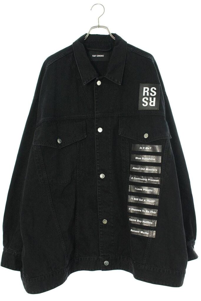 ラフシモンズ　RAF SIMONS Oversized Printed Denim Jacket 181-723 権力と美学オーバーサイズプリントデニムジャケット