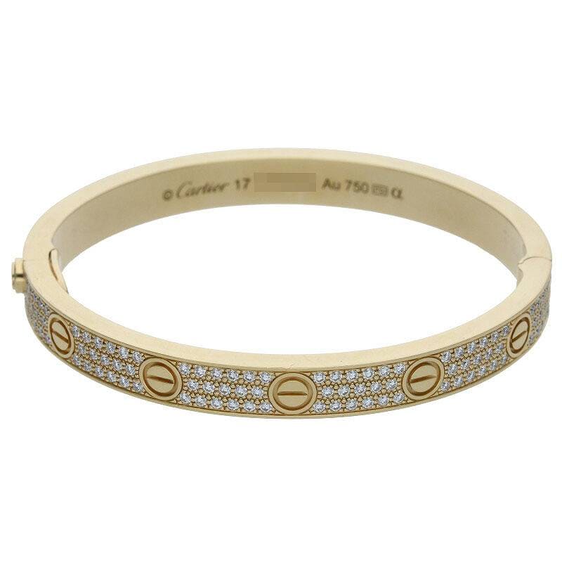 カルティエ Cartier LOVE BRACELET PAVE DIAMONDS/ラブブレス K18PG PAVEダイヤ ラブブレスレット