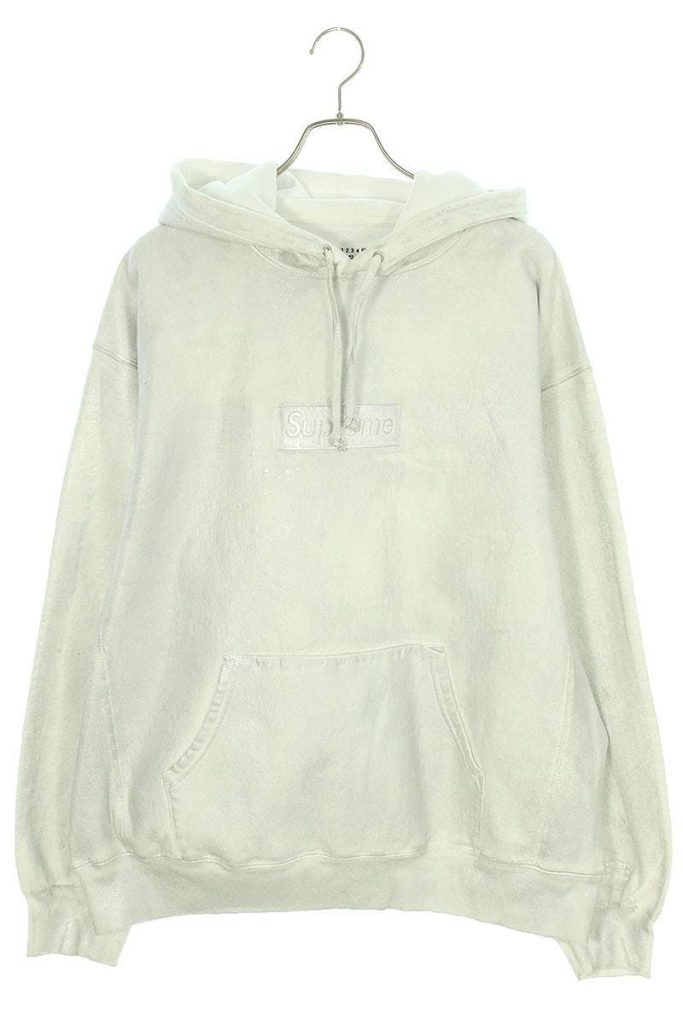 シュプリーム Supreme Foil Box Logo Hooded Sweatshirt ペイントプリントボックスロゴプルオーバーパーカー