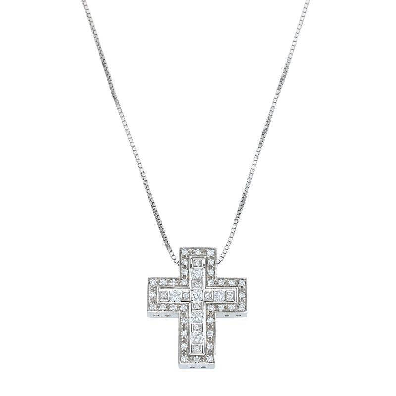ダミアーニ DAMIANI ベルエポック S K18WGダイヤモンドクロスネックレス 20039535
