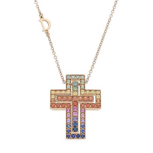ダミアーニ DAMIANI ベルエポックM K18PGアニバーサリーモデルレインボーサファイアネックレス 20084310