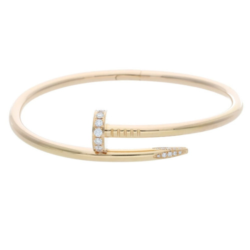 カルティエ Cartier 新型 JUSTE UN CLOU BRACELET DIA K18YG ジュストアンクル ハーフダイヤブレスレット
