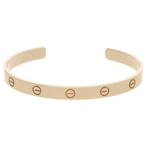 カルティエ Cartier K18YGオープンカフブレスバングル ラブブレス LOVE BRACELET