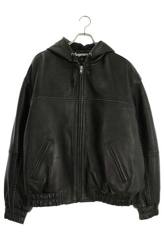 シュプリーム Supreme Studded Hooded Leather jacket スタッズフーデッドレザージャケット