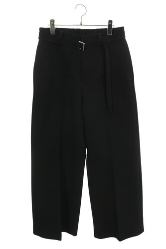 サカイ sacai ベルト付きセンタープレススラックスロングパンツ 25-03639M Matelasse Twill Pants