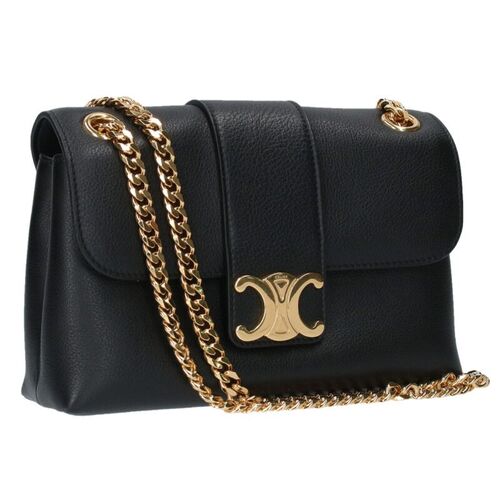 セリーヌ CELINE ロゴトリオンフ チェーンレザーショルダーバッグ ヴィクトワール