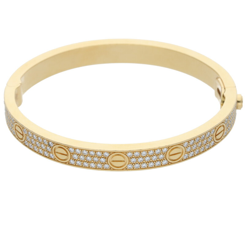 カルティエ LOVE BRACELET PAVE 18KPG PAVEダイヤ ラブブレスレット