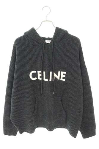 セリーヌ CELINE ウールロゴニットプルオーバーパーカー 2A85W423P