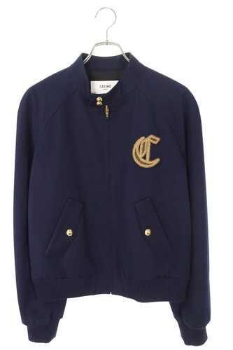 セリーヌ CELINE RV0IF092D.33NK Cロゴダイアゴナルウールジャケットブルゾン