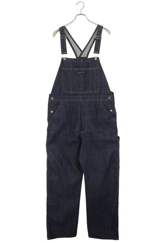 プラダ PRADA トライアングルロゴセルビッジデニムオーバーオール GEZ005