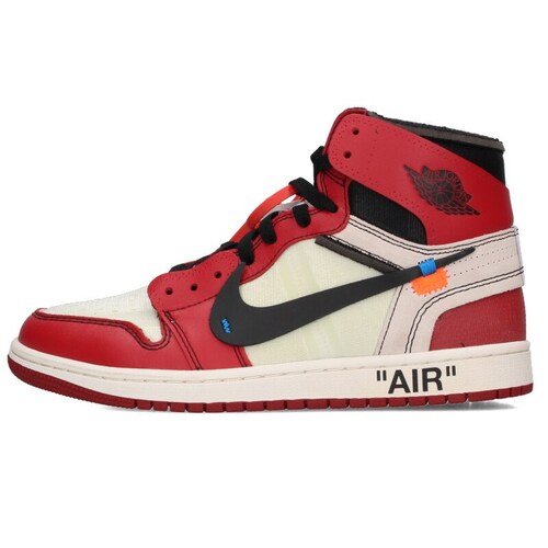 ナイキ×オフホワイト NIKE OFF-WHITE エアジョーダン1 ハイカットスニーカー AIR JORDAN 1 AA3834-101