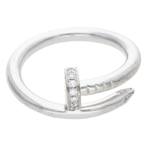 カルティエ Cartier ジュストアンクル K18ホワイトゴールドダイヤリング JUSTE UN CLOU RING