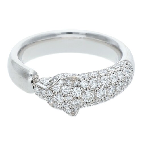 カルティエ Cartier K18WGダイヤリング パンテール