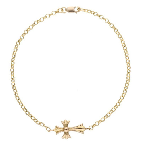 クロムハーツ CHROME HEARTS 22K CHN BBY FAT/22Kベイビーファットチェーン ゴールドブレスレット