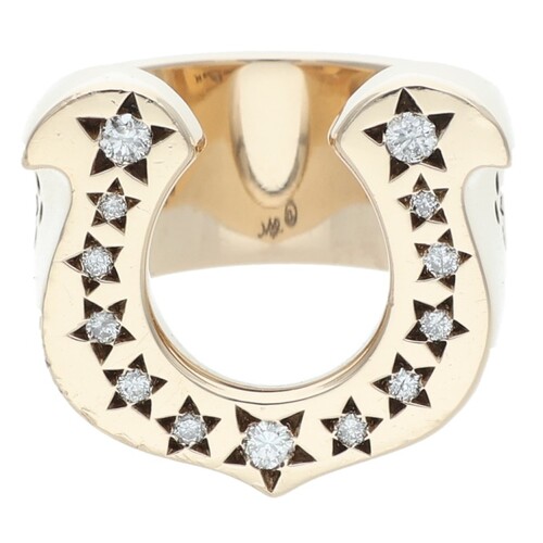 8Kダイヤホースシューリング T-H.S RING GOLD STONE