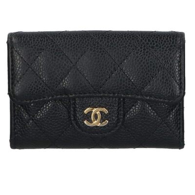 キャビアスキン ゴールド金具カードケース