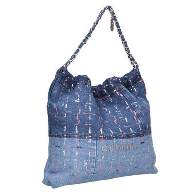 スパンコールデニム チェーンショルダーバッグ