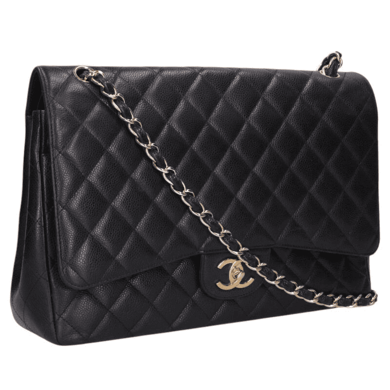 キャビアスキンダブルフラップ